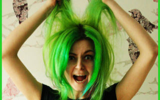 Как покрасить волосы в зеленый цвет?