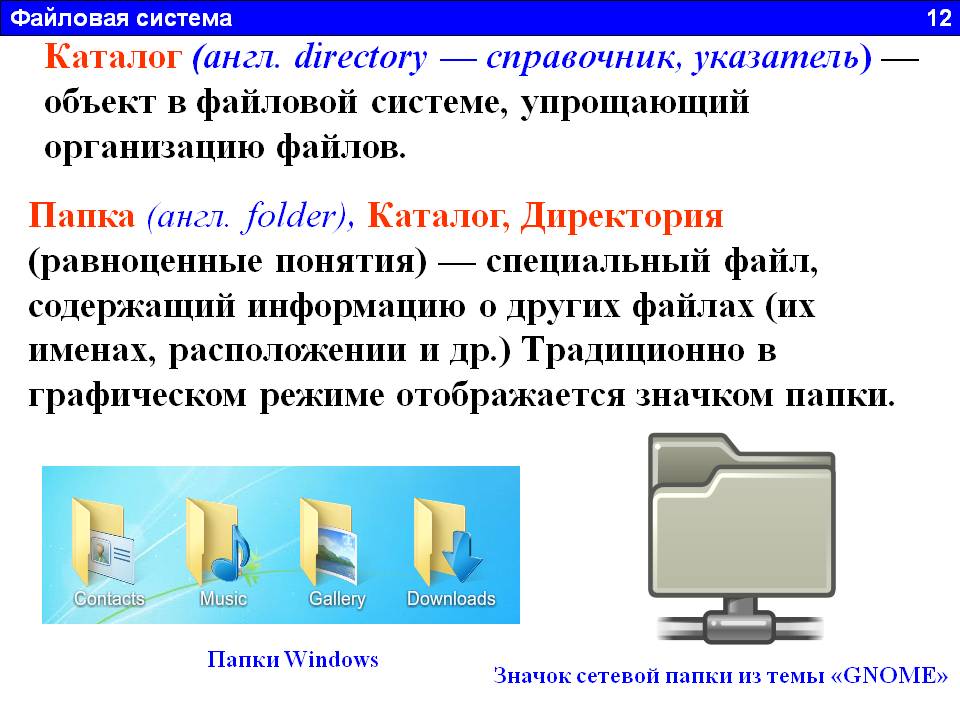 Каталог информатика презентация