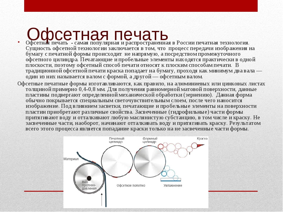 Особенности печати изображения